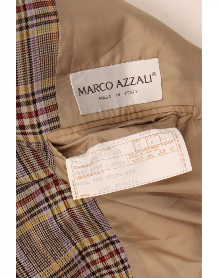 Marco Azzali Mens Blazer Jacket IT 50 Large Multicoloured Houndstooth