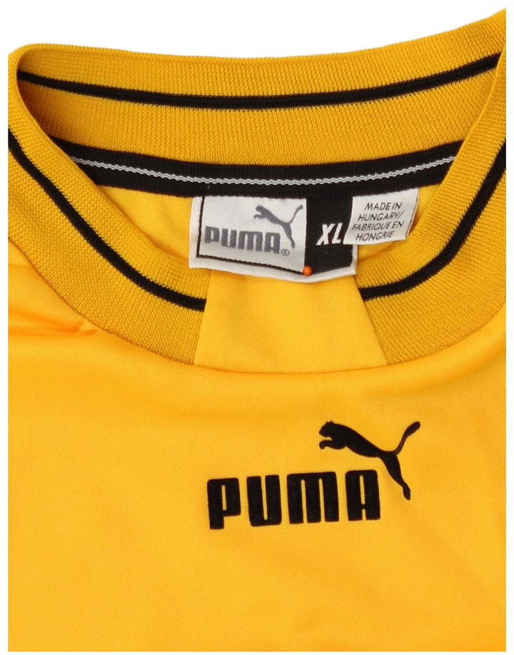 Puma Mens T-Shirt Top XL Yellow