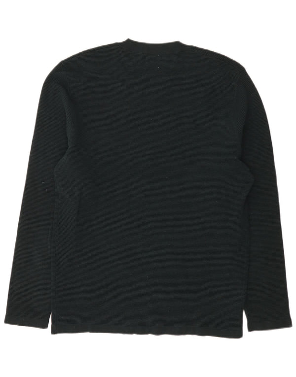 Zara Mens Top Long Sleeve Medium Green Cotton