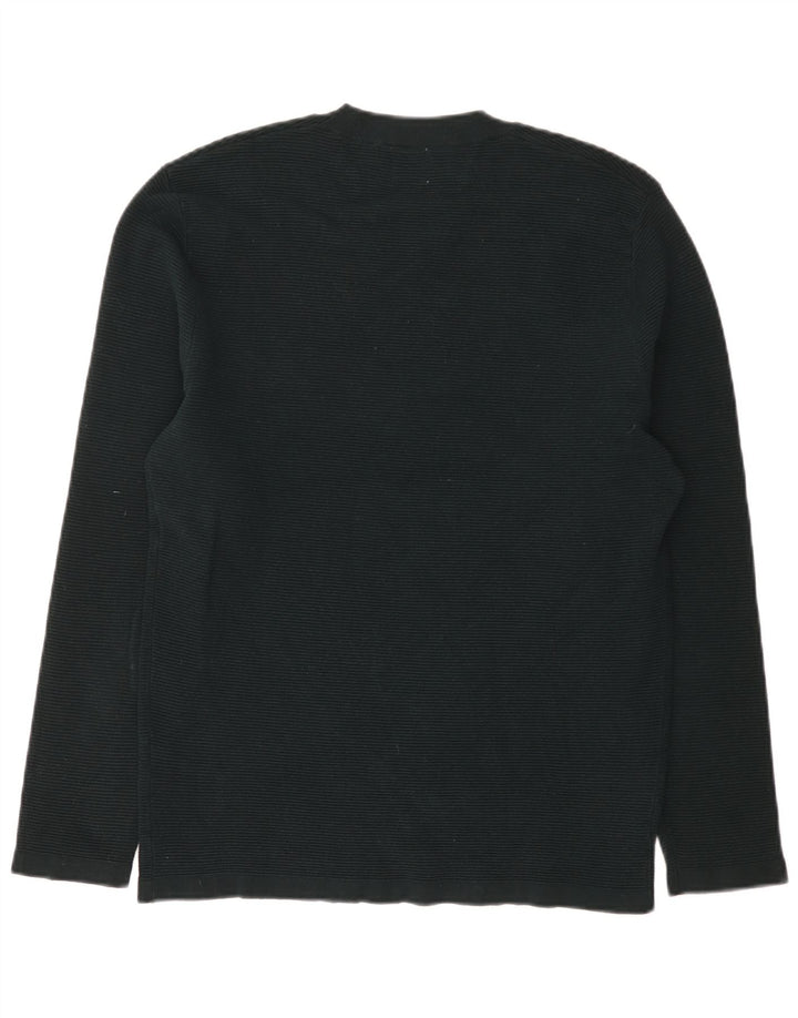 Zara Mens Top Long Sleeve Medium Green Cotton