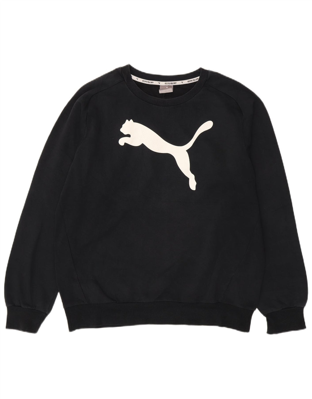 PUMA Mens Graphic Sweatshirt Jumper Large Black