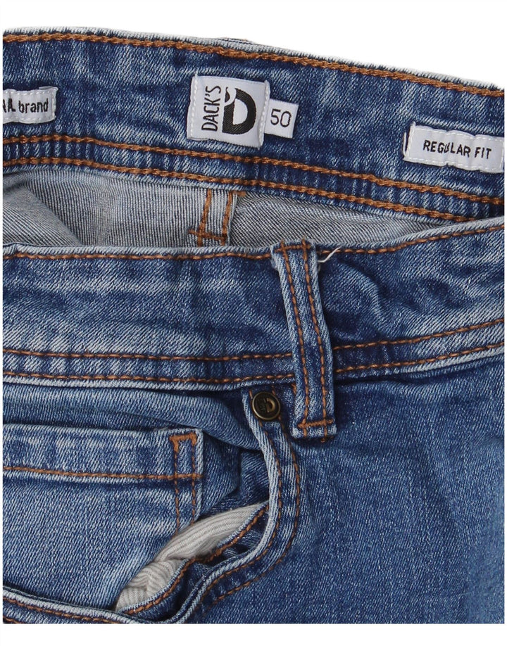 DACK'S Womens Mid Rise Regular Straight Jeans IT 50 XL W32 L27 Blue