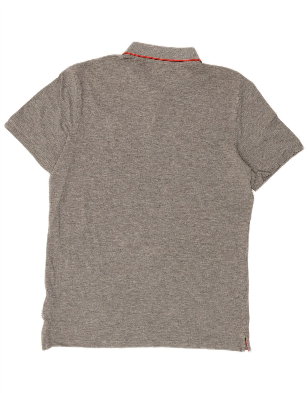 JACK & JONES Mens Polo Shirt Large Grey Cotton