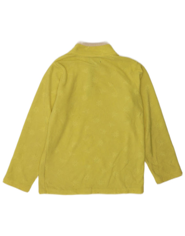Mountain Warehouse Boys Button Neck Fleece Jumper 12-13 Years Yellow Floral