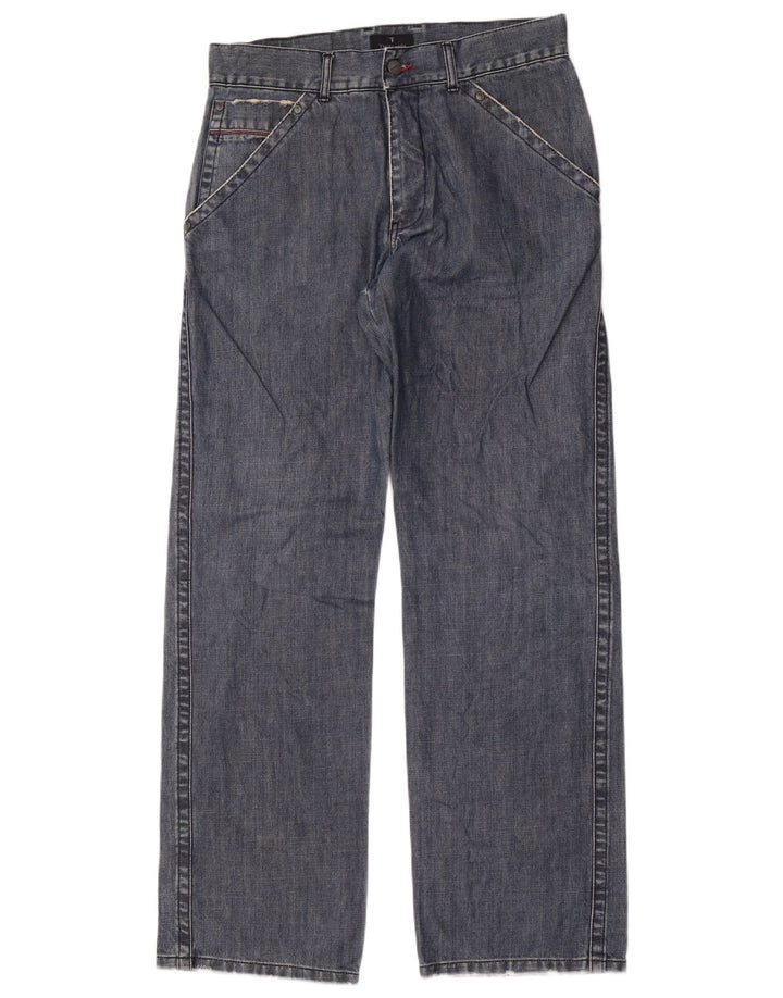 Trussardi Mens Straight Jeans IT 48 Medium W32 L34 Blue Cotton