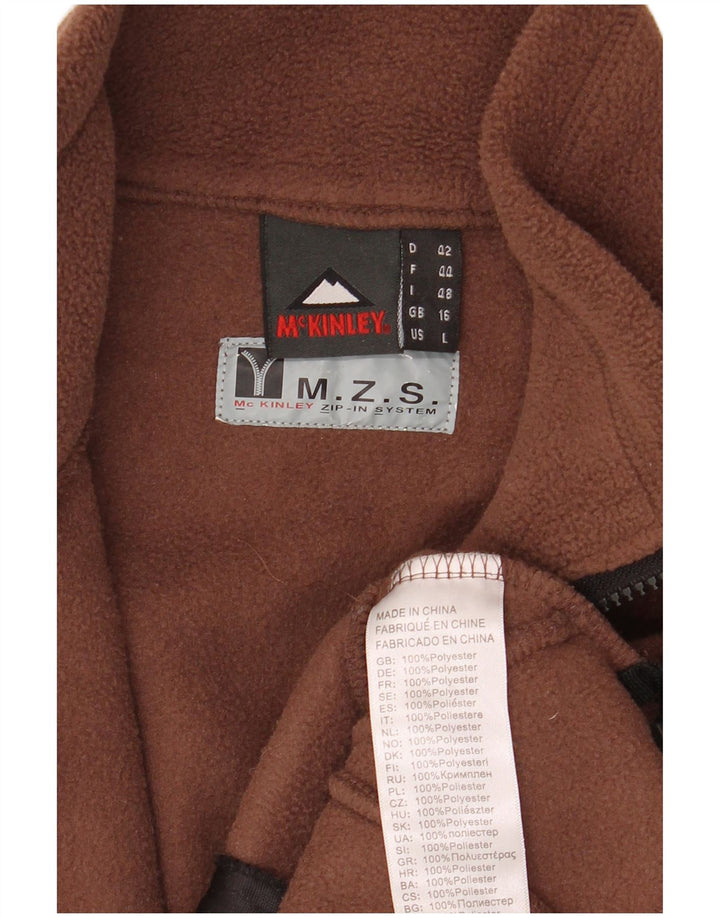 McKinley Womens Fleece Jacket UK 16 Large Brown Polyester