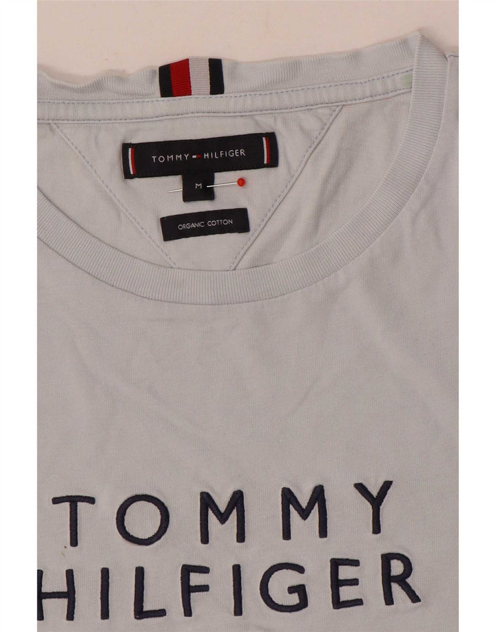 Tommy Hilfiger Mens Graphic T-Shirt Top Medium Grey Cotton