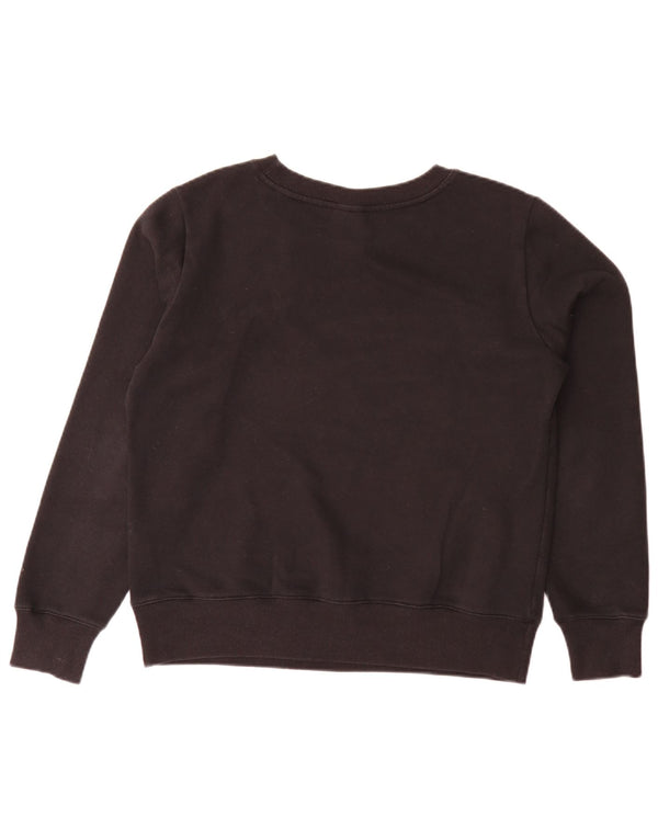 Champion Womens Graphic Sweatshirt Jumper UK 16 Large Black Cotton