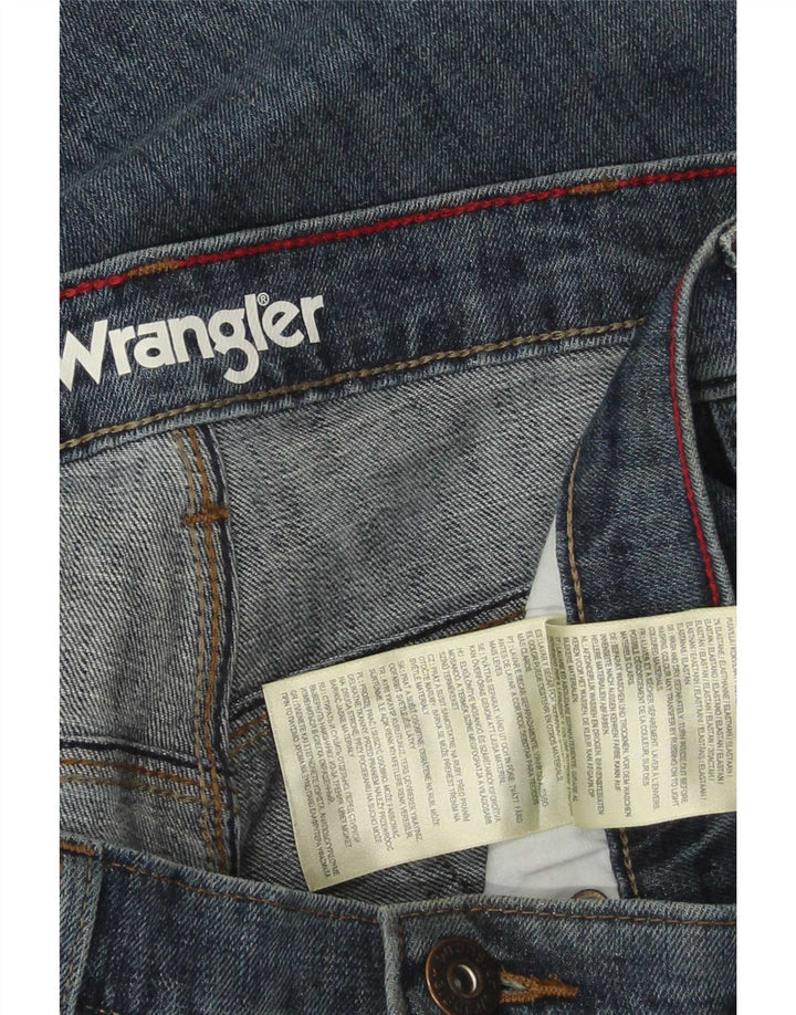 Wrangler Mens Straight Jeans W36 L30 Blue Cotton