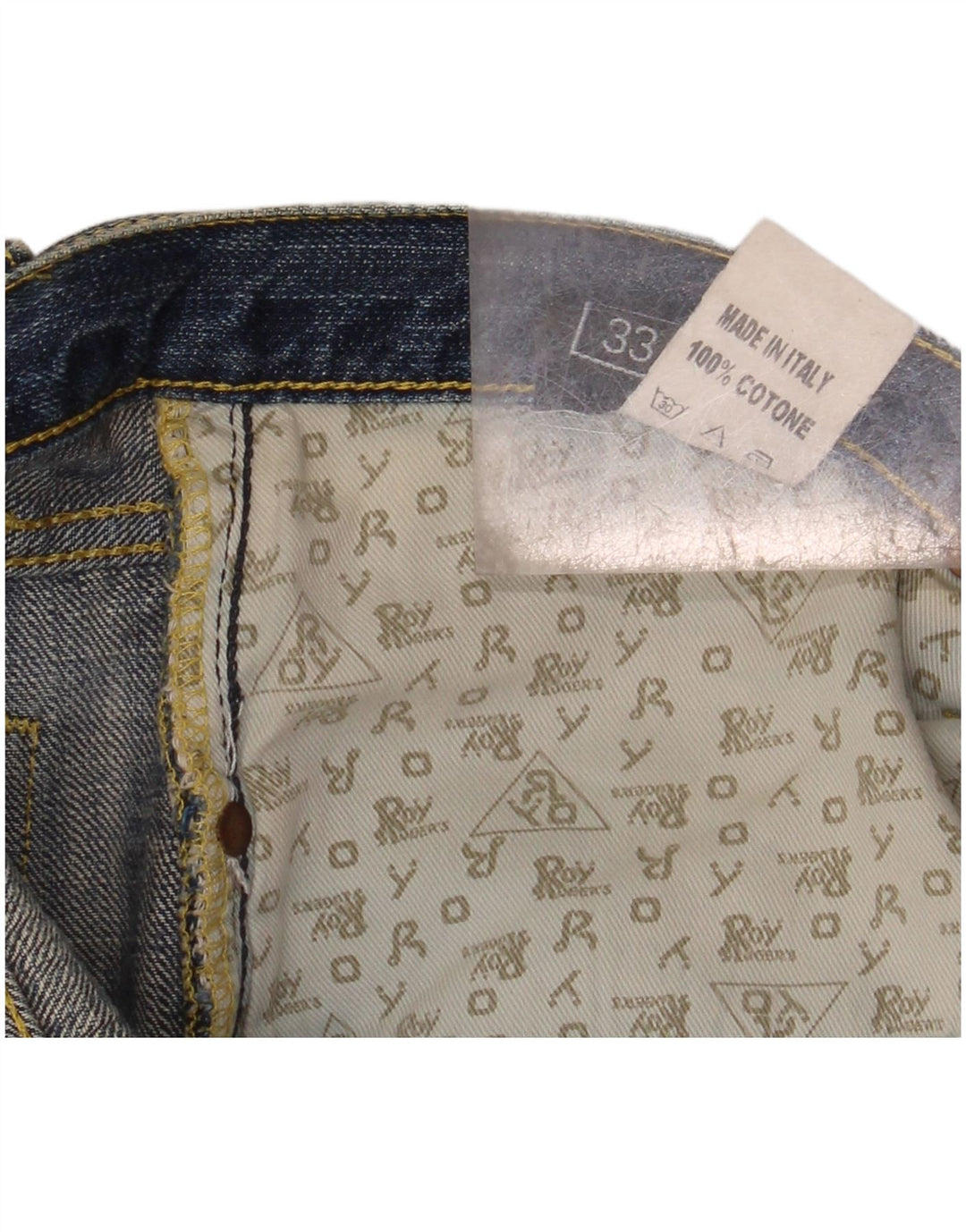 ROY ROGERS Mens De Luxe Straight Jeans W33 L36 Blue Cotton