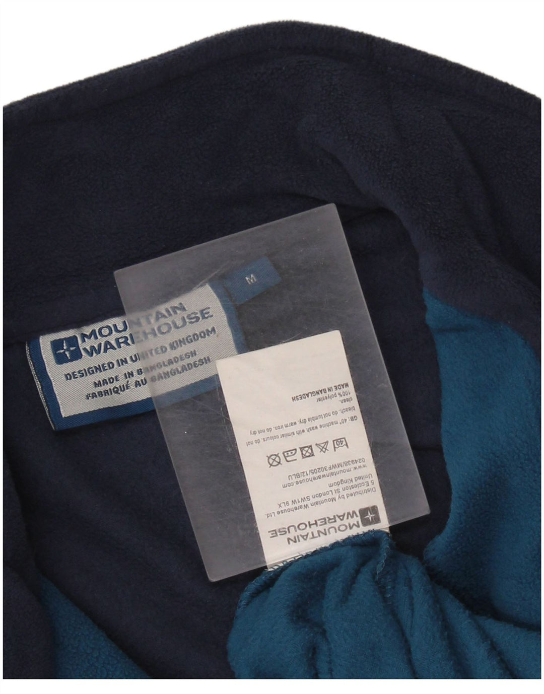 MOUNTAIN WAREHOUSE Mens Fleece Jumper Medium Navy Blue Colourblock