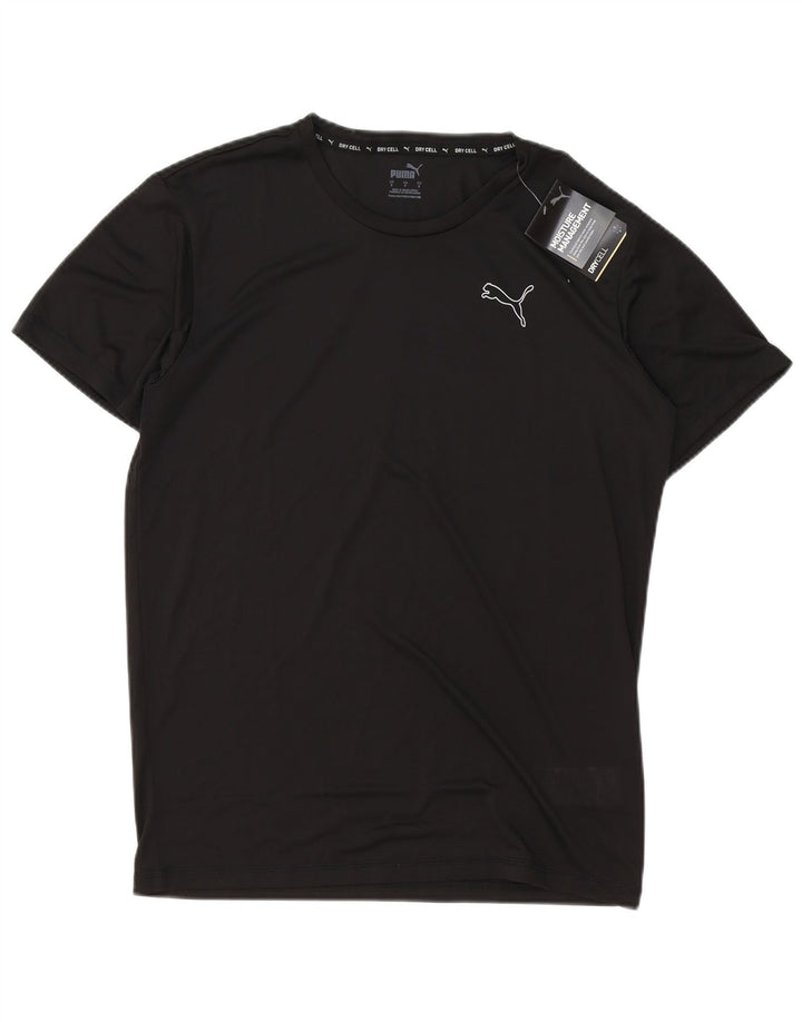 PUMA Mens T-Shirt Top Small Black Polyester