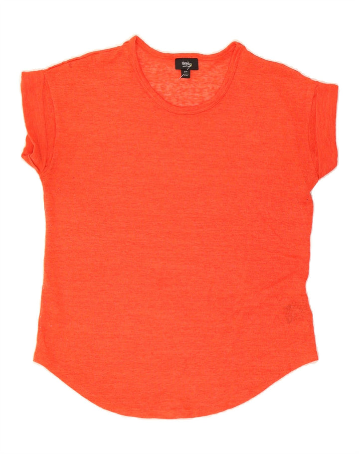MOSSIMO Womens T-Shirt Top UK 14 Medium Orange Polyester Vintage Mossimo and Second-Hand Mossimo from Messina Hembry 