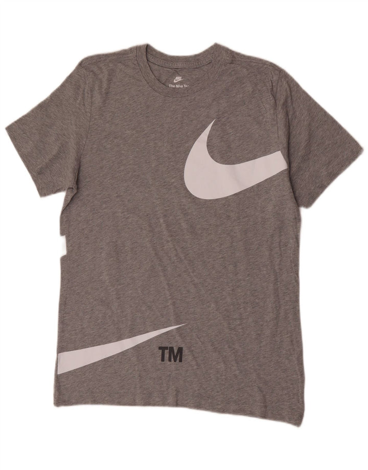 Nike Mens Graphic T-Shirt Top Medium Grey Cotton