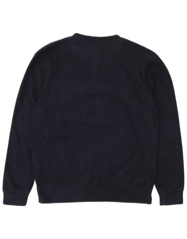 AUSTRALIAN L'ALPINA Mens Fleece Jumper Medium Navy Blue Polyester