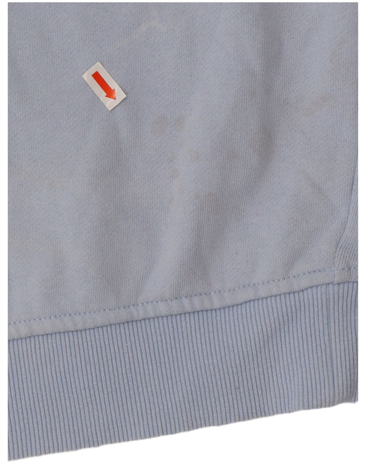 FILA Womens Graphic Sweatshirt Jumper UK 14 Medium Blue Colourblock Cotton