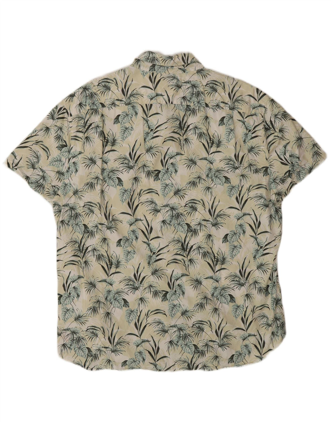 J. CREW Mens Short Sleeve Shirt XL Yellow Floral Cotton Hawaiian