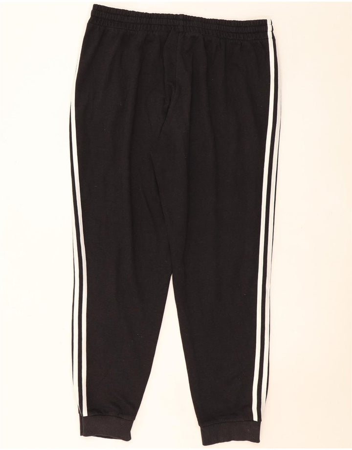 ADIDAS Mens Tracksuit Trousers Joggers 2XL Black Cotton