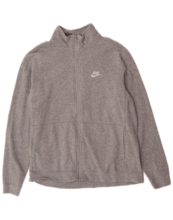 Nike Mens Tracksuit Top Jacket Large Grey Cotton
