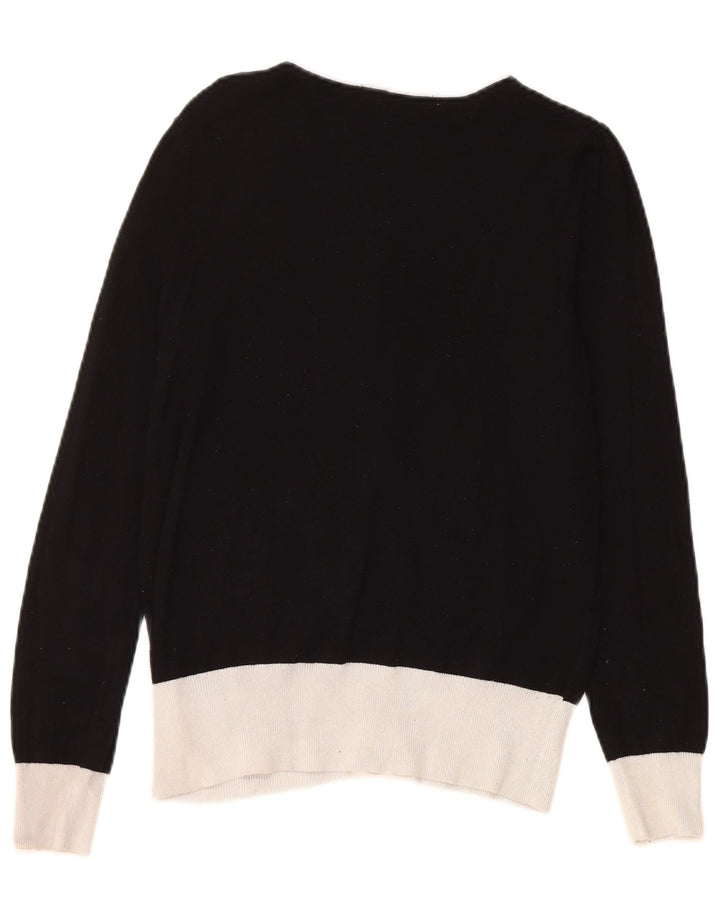 Marks & Spencer Womens Cardigan Sweater UK 10 Samll Black Colourblock