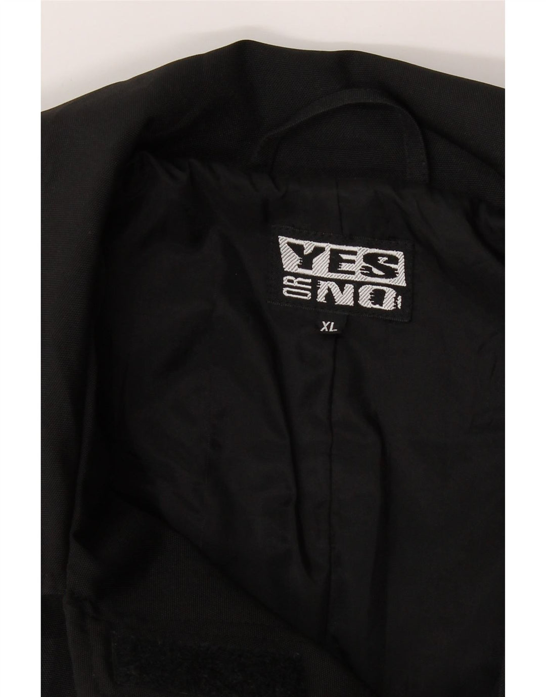 YES OR NO Womens Windbreaker Jacket UK 18 XL Black Polyester Vintage Yes Or No and Second-Hand Yes Or No from Messina Hembry 