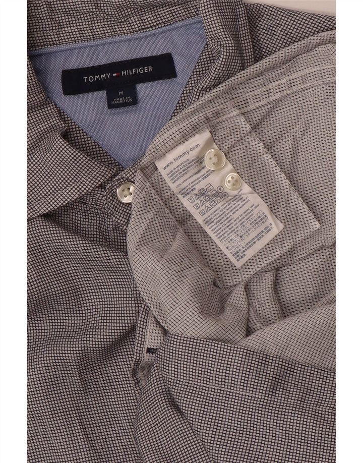TOMMY HILFIGER Mens Shirt Medium Grey Check Cotton