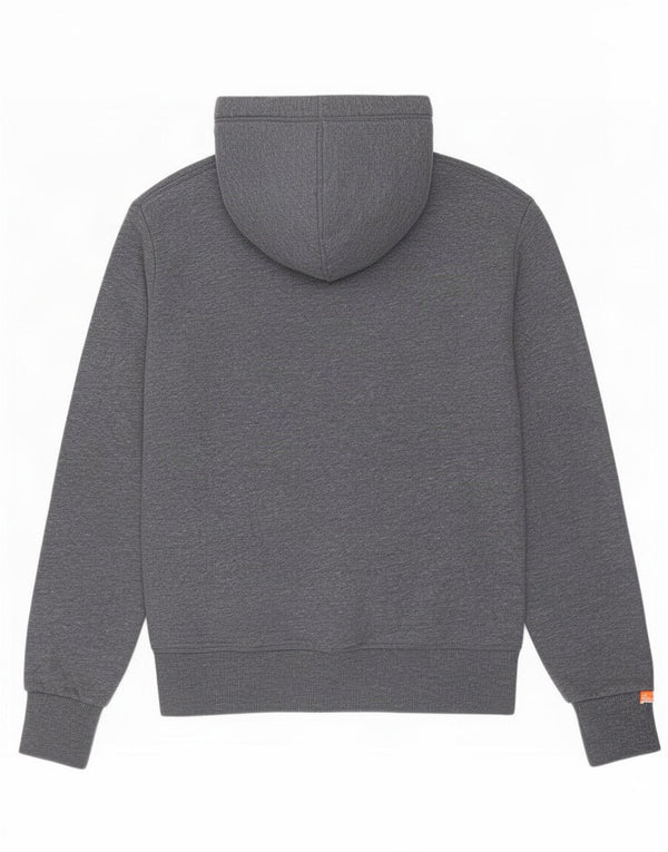 Superdry Mens Hoodie Jumper Small Grey Flecked Cotton