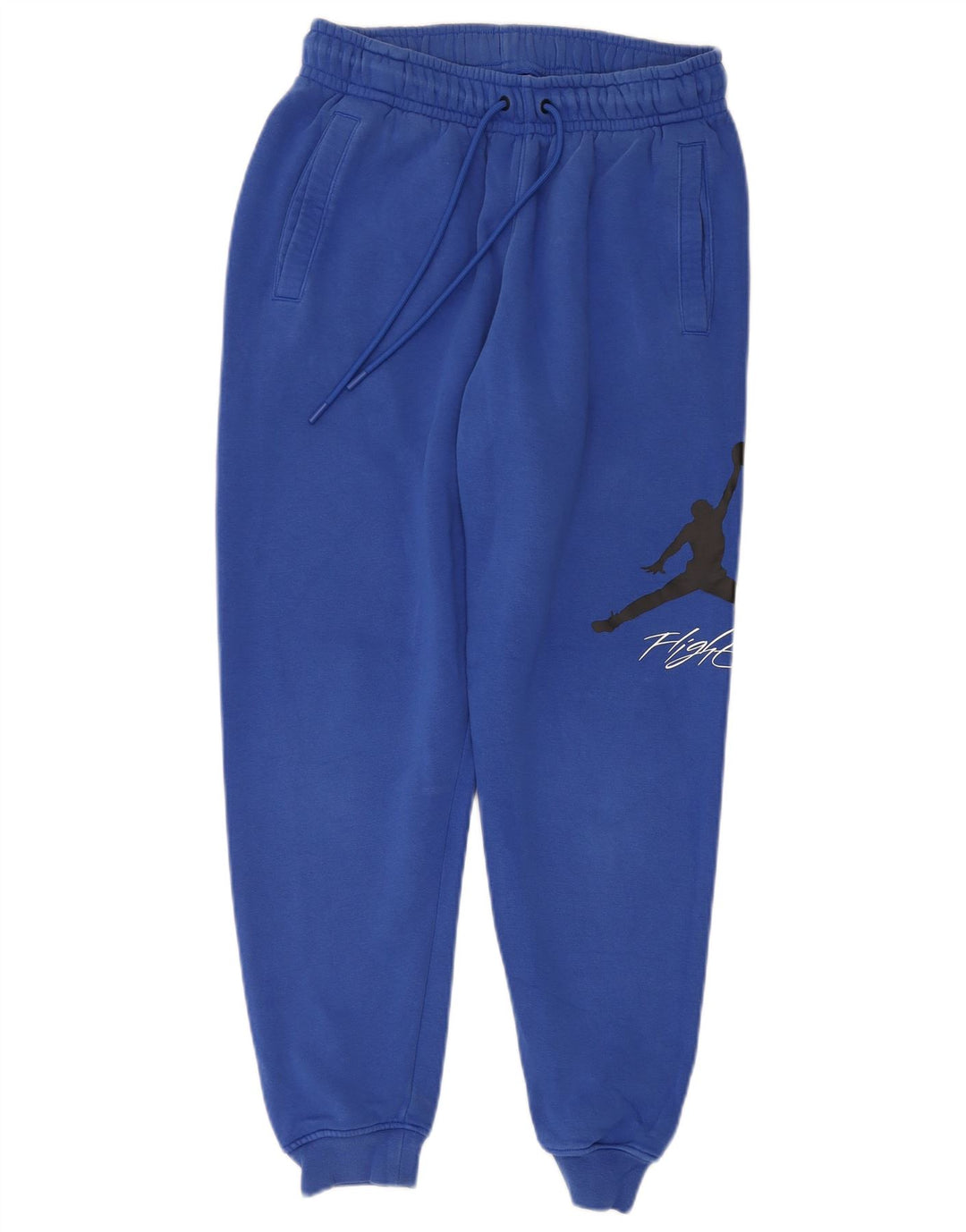 JORDAN Womens Graphic Tracksuit Trousers Joggers UK 10 Small Blue Cotton