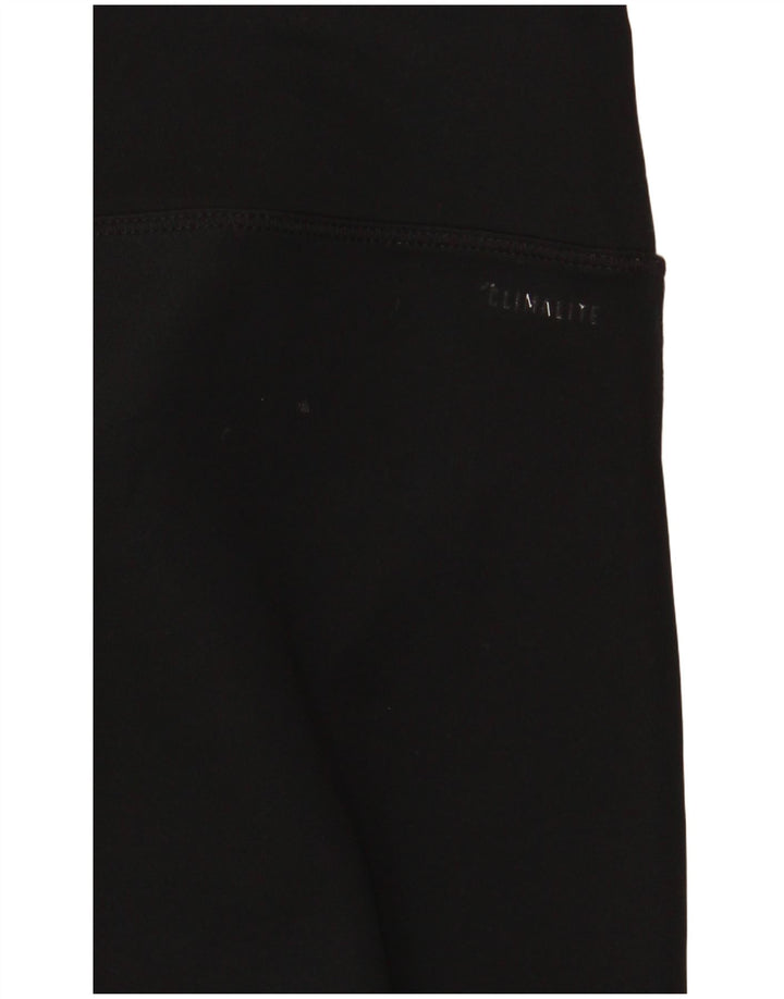 ADIDAS Womens Climalite Capri Leggings UK 10 Small  Black Polyester