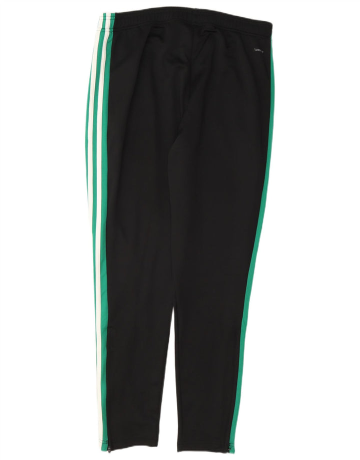 Adidas Mens Climalite Tracksuit Trousers Large Black Colourblock Polyester