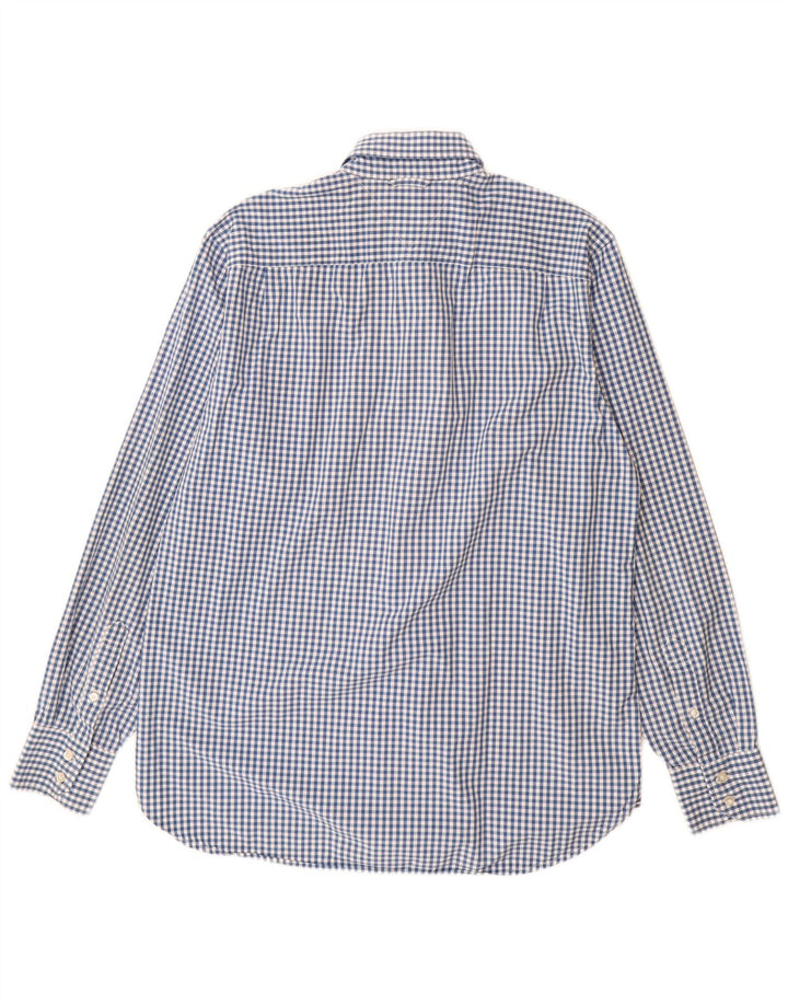 Tommy Hilfiger Mens Checked  Shirt Medium Blue Gingham Cotton