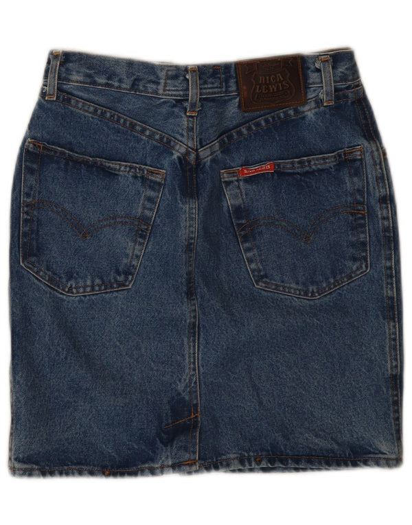 RICA LEWIS Womens High Waist Mini Denim Skirt US 6 Medium W25  Blue Cotton