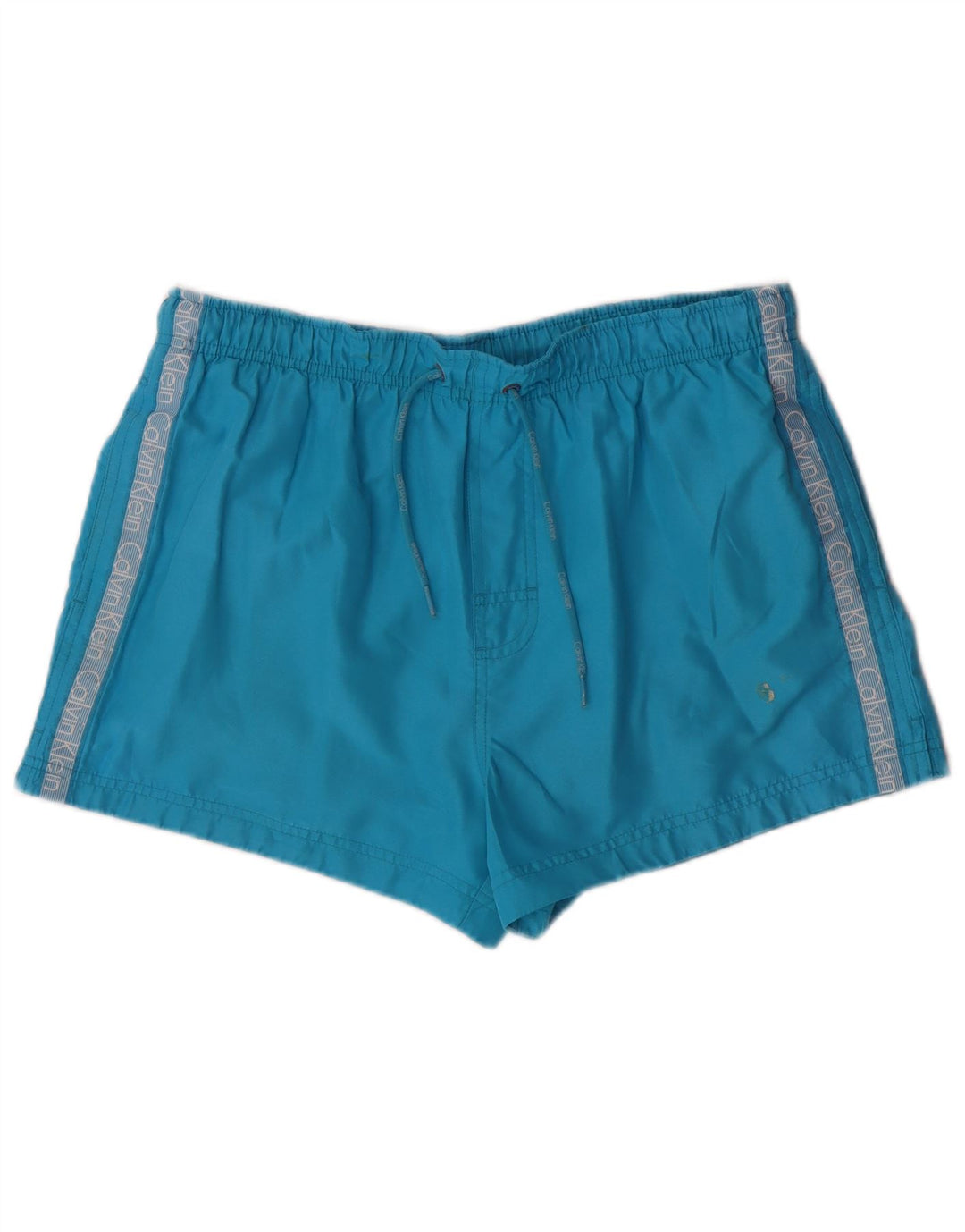 CALVIN KLEIN Mens Graphic Swimming Shorts Large  Blue Polyester