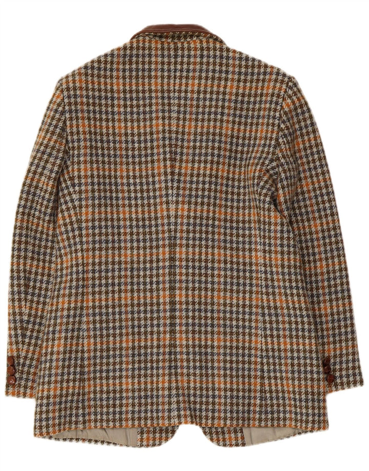 Sportmax Womens 2 Button Blazer Jacket UK 12 Medium Brown Houndstooth