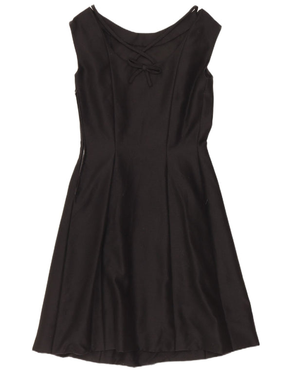 Vintage Womens Sheath Dress UK 8 Small Black