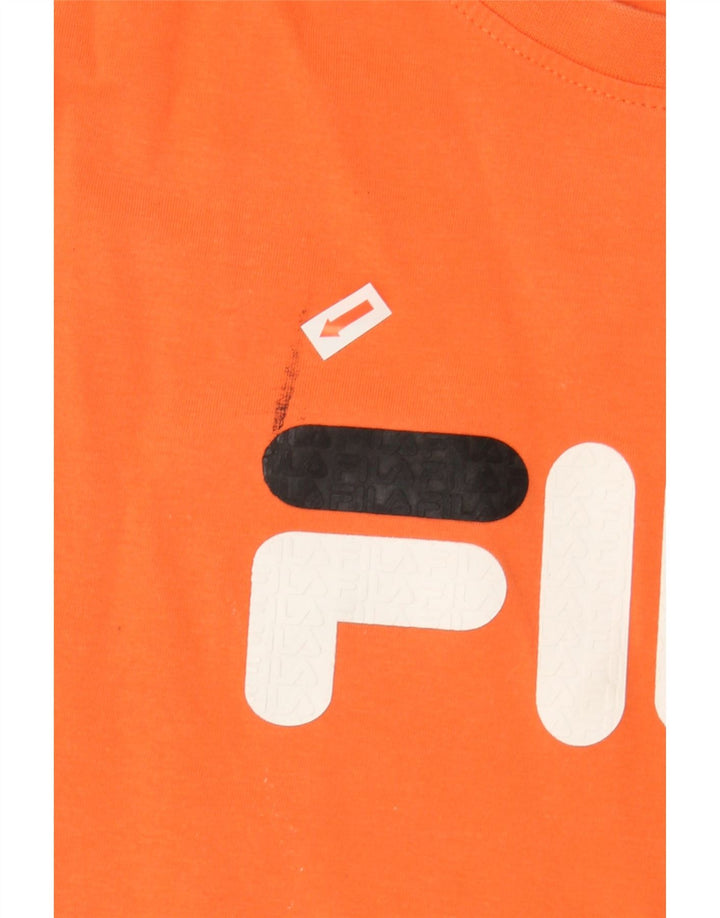 FILA Mens Graphic T-Shirt Top Medium Orange Cotton Vintage Fila and Second-Hand Fila from Messina Hembry 