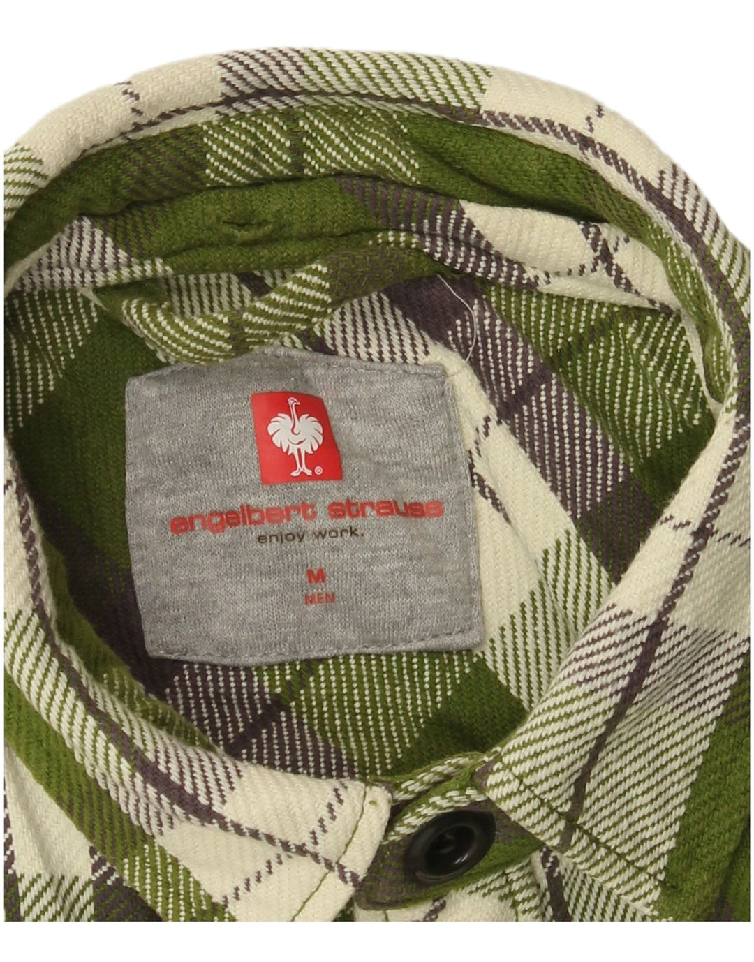 Engelbert Strauss Mens Flannel Shirt Medium Green Check