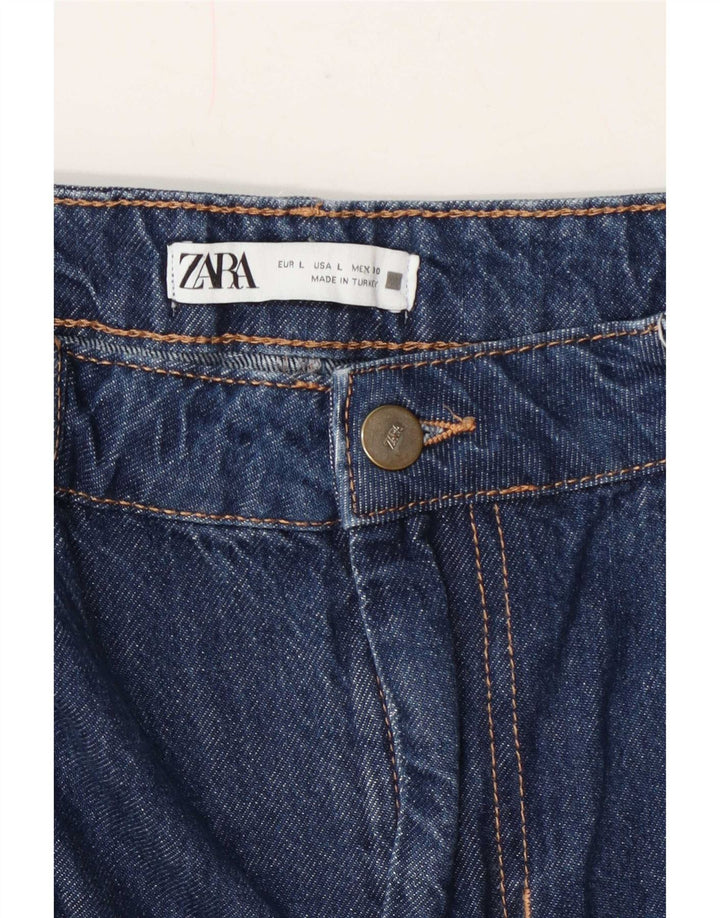 Zara Womens Denim Skirt Large W30 Blue