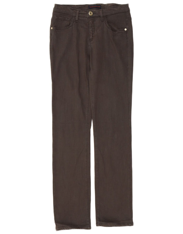 Trussardi Jeans Womens Straight Casual Trousers W27 L31 Brown Lyocell