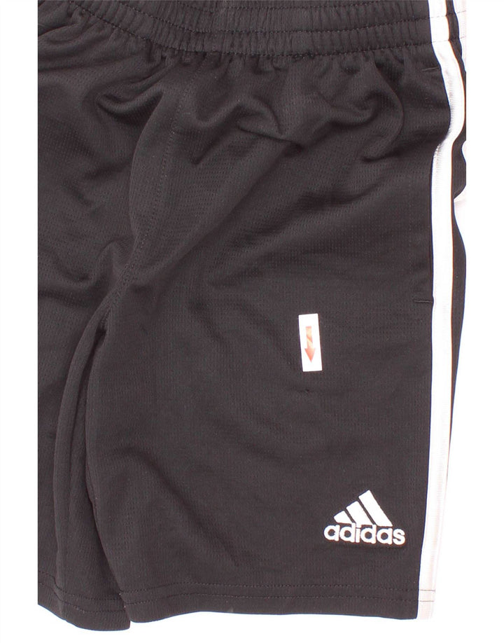 Adidas Boys Sport Shorts 7-8 Years Small Black Polyester
