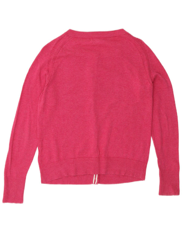 White Stuff Womens Cardigan Sweater UK 10 Small Pink Cotton