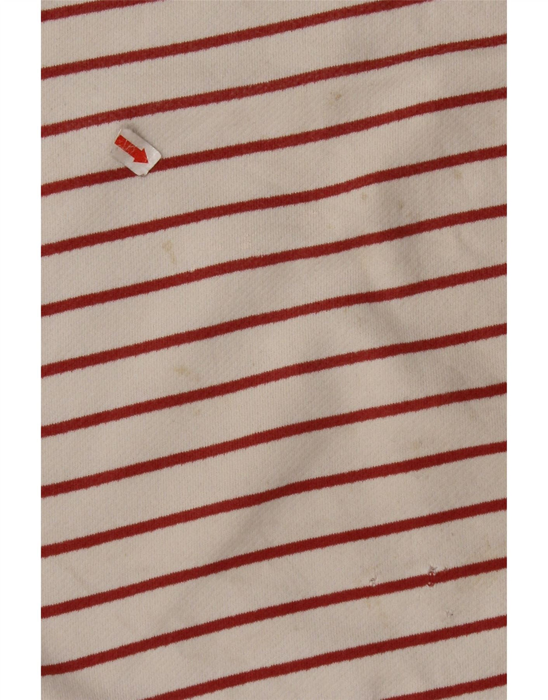 FAT FACE Womens Top Long Sleeve UK 8 Small Off White Striped Cotton