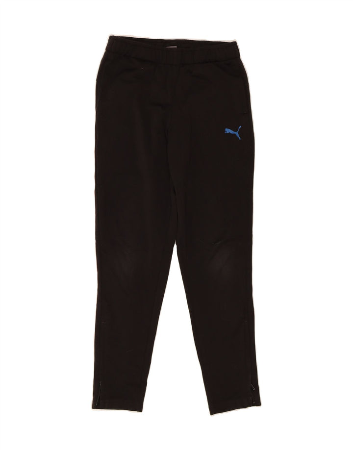 PUMA Boys Tracksuit Trousers 10-11 Years  Black Polyester Vintage Puma and Second-Hand Puma from Messina Hembry 