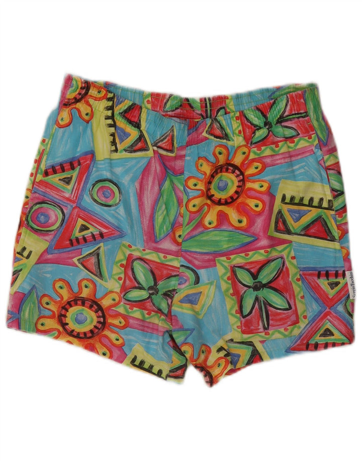 Sergio Tacchini Mens Sport Shorts IT 48 Medium  Multicoloured Geometric