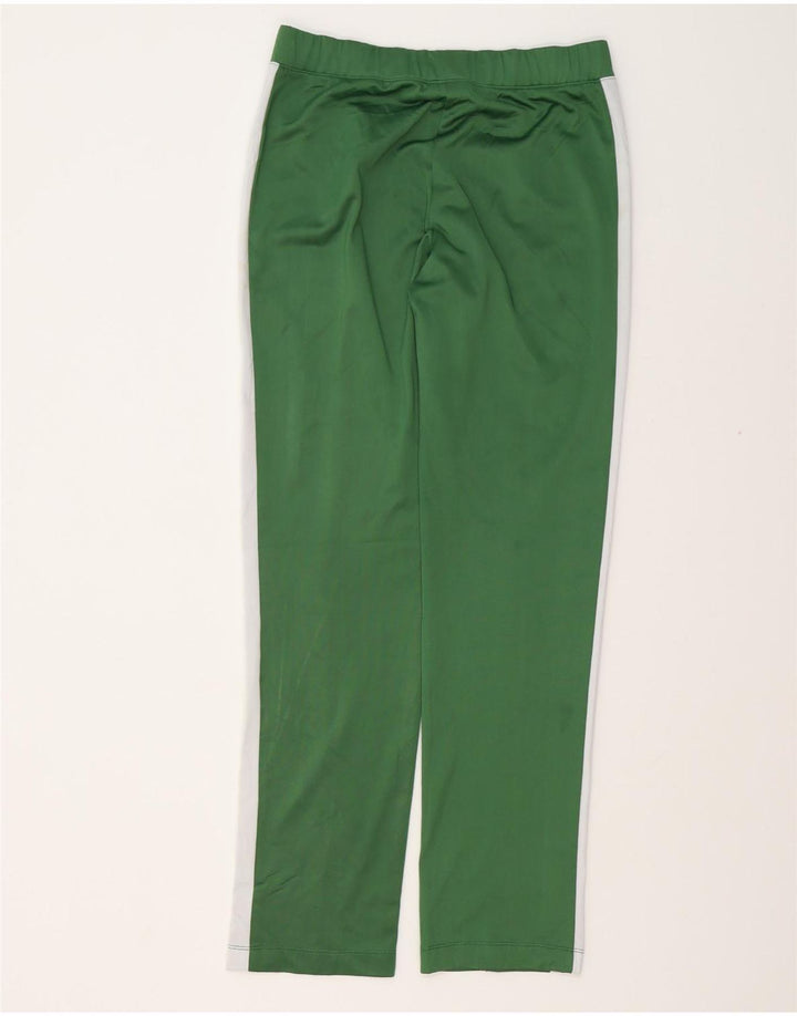 CHAMPION Womens Graphic Tracksuit Trousers UK 14 Medium Green Colourblock
