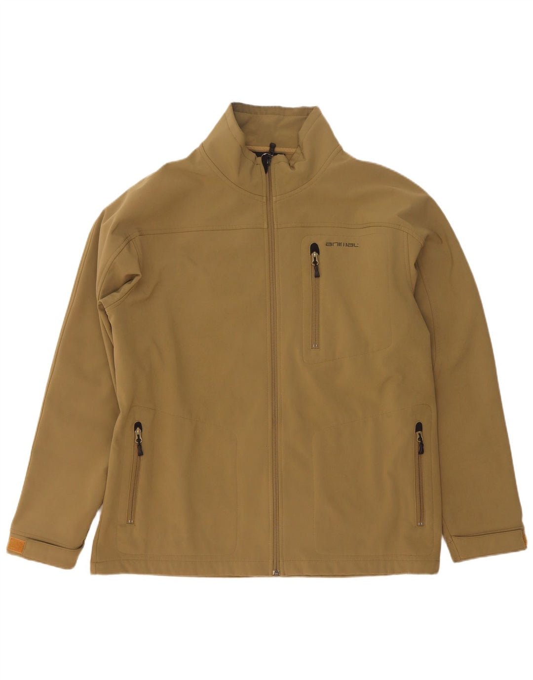 Animal Mens Windbreaker Jacket UK 42 XL Khaki Polyester