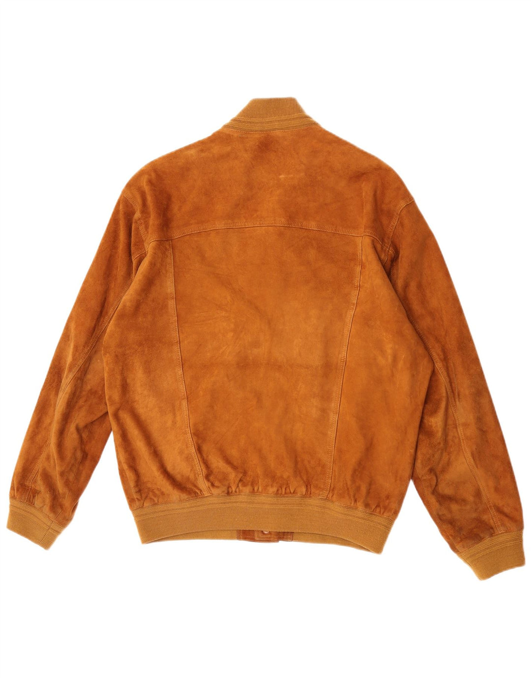 Vintage Mens Suede Bomber Jacket IT 52 Large Beige Leather