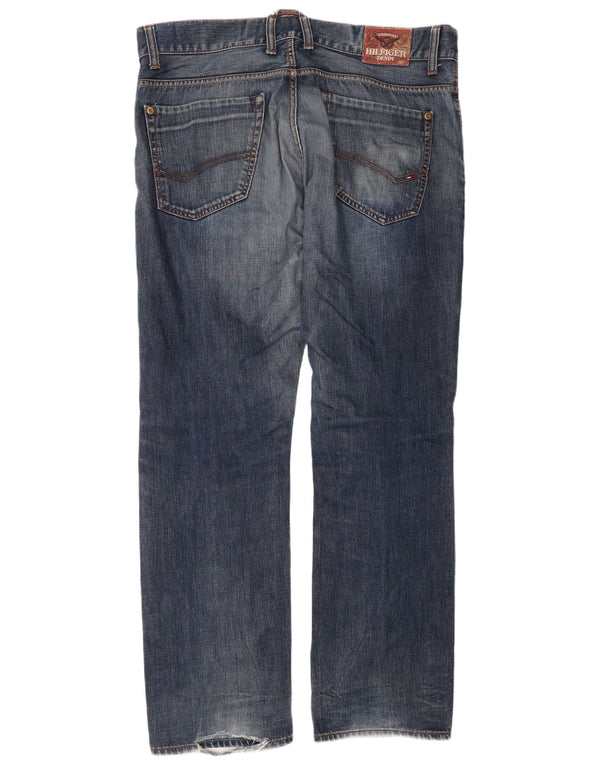 Tommy Hilfiger Mens Regular Fit Straight Jeans W38 L34 Blue Cotton
