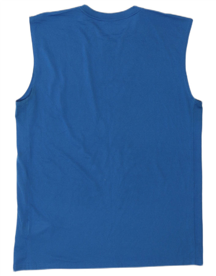 Nike Mens Dri Fit Vest Top Large Blue Polyester