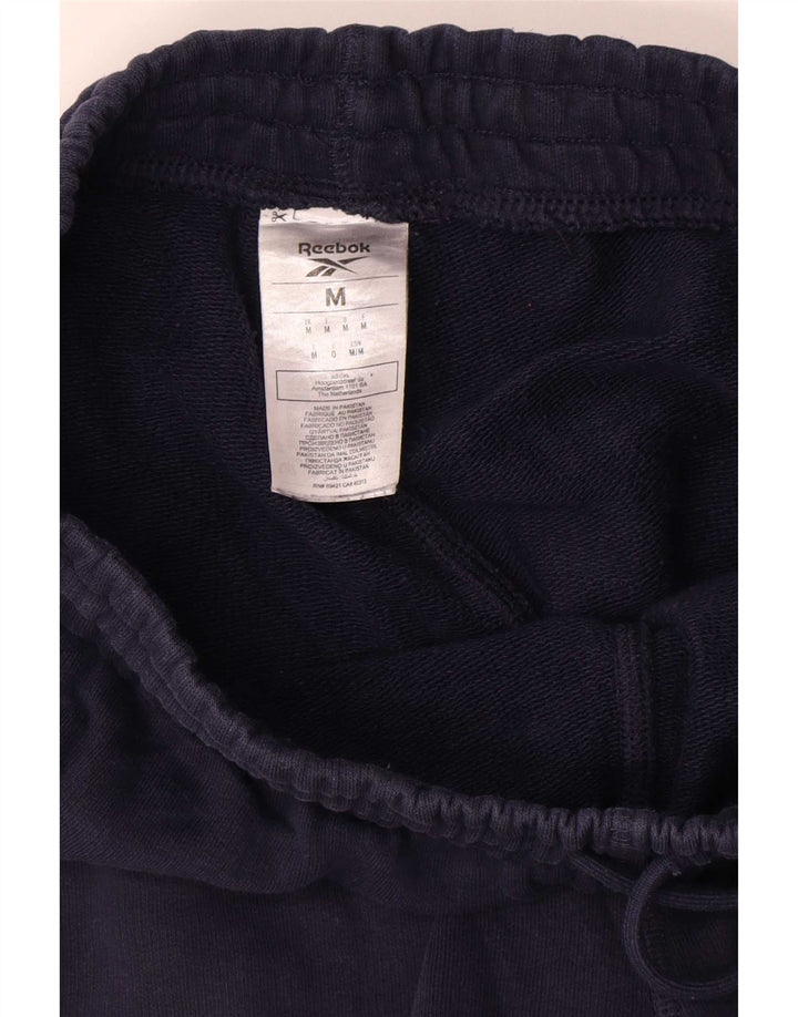Reebok Mens Tracksuit Trousers Joggers Medium Navy Blue Cotton